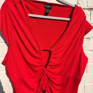 Rue21 Scarlet Ruched Blouse